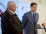Президент Олимпийского комитета (ОК) России Александр Жуков (справа) и почетный член Международного олимпийского комитета (МОК) Виталий Смирнов во время интервью Президент Олимпийского комитета (ОК) России Александр Жуков (справа) и почетный член Международного олимпийского комитета (МОК) Виталий Смирнов во время интервью
