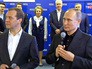Владимир Путин и Дмитрий Медведев в избирательном штабе "Единой России" Владимир Путин и Дмитрий Медведев в избирательном штабе "Единой России"