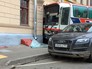 Последствия ДТП с участием автобуса в 1-м Вражском переулке Последствия ДТП с участием автобуса в 1-м Вражском переулке