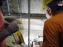 Снятие плиты с погребального ложа Иисуса Христа в храме Гроба Господня в Иерусалиме Снятие плиты с погребального ложа Иисуса Христа в храме Гроба Господня в Иерусалиме