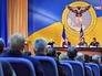 Петр Порошенко на фоне эмблемы ГУР Украины Петр Порошенко на фоне эмблемы ГУР Украины