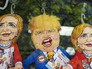 Игрушки с изображением кандидатов в президенты США Дональда Трампа и Хилари Клинтон Игрушки с изображением кандидатов в президенты США Дональда Трампа и Хилари Клинтон