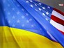 Флаги Украины и США Флаги Украины и США