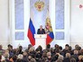Президент России Владимир Путин во время оглашения послания Федеральному Собранию Президент России Владимир Путин во время оглашения послания Федеральному Собранию