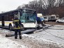 Автобус врезался в фонарный столб Автобус врезался в фонарный столб