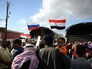 Во время раздачи российской гуманитарной помощи жителям Сирии Во время раздачи российской гуманитарной помощи жителям Сирии