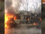 Возгорание маршрутного микроавтобуса Возгорание маршрутного микроавтобуса