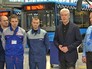 Сергей Собянин осматривает новые автобусы Сергей Собянин осматривает новые автобусы