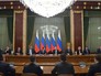 Президент РФ Владимир Путин и председатель правительства РФ Дмитрий Медведев во время встречи с членами правительства Президент РФ Владимир Путин и председатель правительства РФ Дмитрий Медведев во время встречи с членами правительства