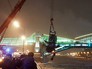 Работы на месте падения автомобиля в реку Работы на месте падения автомобиля в реку