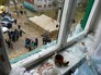 Вид из окна жилого дома, пострадавшего в результате обстрела украинскими силовиками, в Макеевке Вид из окна жилого дома, пострадавшего в результате обстрела украинскими силовиками, в Макеевке