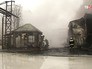 Пожарные на месте возгорания Пожарные на месте возгорания