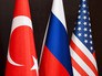 Флаги России, Турции и США Флаги России, Турции и США
