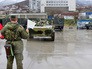 Погрузка техники на борт большого десантного корабля Черноморского флота "Цезарь Куников" Погрузка техники на борт большого десантного корабля Черноморского флота "Цезарь Куников"