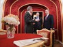 Президент России Владимир Путин, худруководителем Малого театра Юрий Соломин, гендиректором Тамара Михайлова и министр культуры Владимир Мединский Президент России Владимир Путин, худруководителем Малого театра Юрий Соломин, гендиректором Тамара Михайлова и министр культуры Владимир Мединский