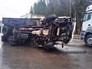 Последствия ДТП с участием автофургона и бензовоза Последствия ДТП с участием автофургона и бензовоза