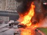 Автомобиль Maserati загорелся после ДТП Автомобиль Maserati загорелся после ДТП