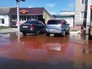Река из сока течет по улице города Лебедянь Река из сока течет по улице города Лебедянь