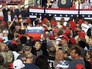 Российские флаги во время выступления Дональда Трампа Российские флаги во время выступления Дональда Трампа