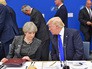 Премьер-министр Великобритании Тереза Мэй и президент США Дональд Трамп Премьер-министр Великобритании Тереза Мэй и президент США Дональд Трамп