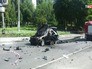 На месте взрыва автомобиля в Киеве На месте взрыва автомобиля в Киеве