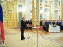 Президент России Владимир Путин выступает на встрече с выпускниками высших военных учебных заведений Президент России Владимир Путин выступает на встрече с выпускниками высших военных учебных заведений
