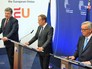 Пётр Порошенко, Дональд Туск и Жан-Клод Юнкер Пётр Порошенко, Дональд Туск и Жан-Клод Юнкер