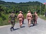 Военные специалисты работают на месте взрыва на военном складе в Абхазии Военные специалисты работают на месте взрыва на военном складе в Абхазии