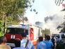 Пожарные на месте возгорания в Ростове-на-Дону Пожарные на месте возгорания в Ростове-на-Дону