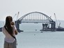 Железнодорожная арка строящегося моста через Керченский пролив Железнодорожная арка строящегося моста через Керченский пролив