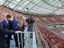 Владимир Путин, Сергей Собянин и Джанни Инфантино осматривают стадион "Лужники" Владимир Путин, Сергей Собянин и Джанни Инфантино осматривают стадион "Лужники"