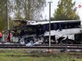 Пассажирский автобус, столкнувшийся c поездом на железнодорожном переезде во Владимирской области Пассажирский автобус, столкнувшийся c поездом на железнодорожном переезде во Владимирской области