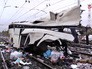 Пассажирский автобус, столкнувшийся c поездом на железнодорожном переезде во Владимирской области Пассажирский автобус, столкнувшийся c поездом на железнодорожном переезде во Владимирской области