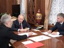 Владимир Путин, Сергей Собянин и Олег Белозёров Владимир Путин, Сергей Собянин и Олег Белозёров