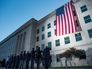 Флаг США на здании Пентагона Флаг США на здании Пентагона