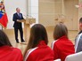 Президент России Владимир Путин и члены олимпийской сборной Президент России Владимир Путин и члены олимпийской сборной