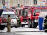 Пожарные на месте возгорания Пожарные на месте возгорания