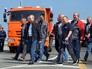 Владимир Путин и строители Крымского моста Владимир Путин и строители Крымского моста
