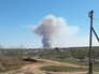 Пожар на территории бывшего военного арсенала в поселке Пугачево в Удмуртии Пожар на территории бывшего военного арсенала в поселке Пугачево в Удмуртии