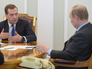 Дмитрий Медведев и Владимир Путин на совещании с руководством правительства РФ Дмитрий Медведев и Владимир Путин на совещании с руководством правительства РФ