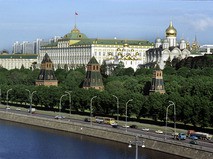 Вид на Московский Кремль. 1990 год