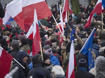 Акция протеста у польского парламента