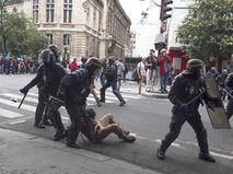 Митинг против реформы трудового законодательства в Париже