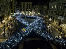 Акция протеста в Каталонии