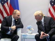 Президент России Владимир Путин и президент США Дональд Трамп