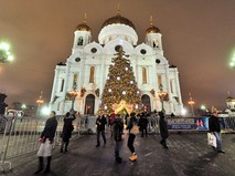 Рождественское богослужение в Храме Христа Спасителя