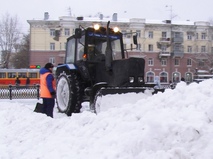 Снегопад в Новосибирске 