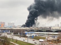 Пожар в промзоне в Москве