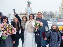 Первая торжественная регистрация брака на катке ВДНХ в День святого Валентина