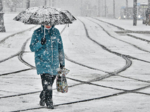 Снегопад в Москве 